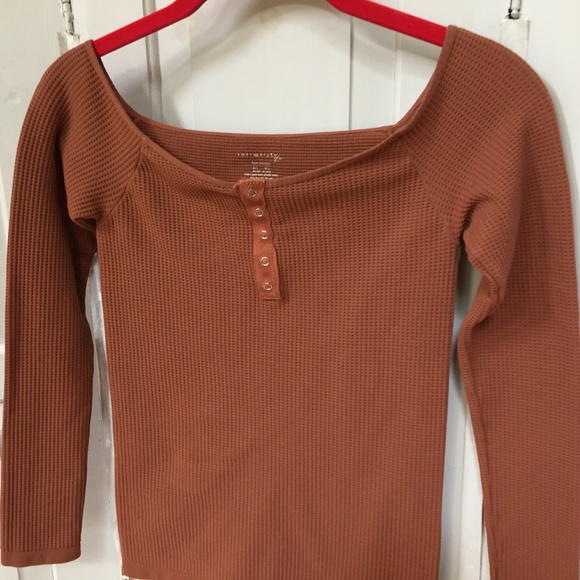 Free People Intimately Burnt Orange Thermal Top - Picture 10 of 15